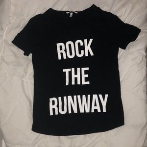 Victoria’s Secret rock the run way T shirt.